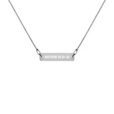 Matthew 25 Engraved Silver Bar Chain Necklace